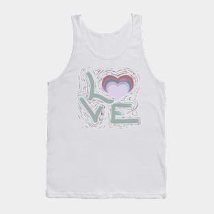 Pride Bi Love Bisexual Heart Lgbtq Tank Top